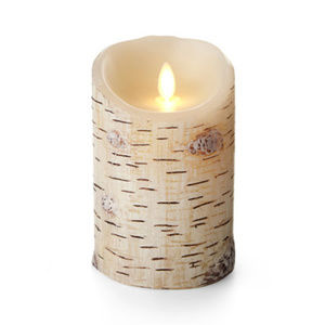 Luminara Real Wax Flameless LED 5" Birch Pillar